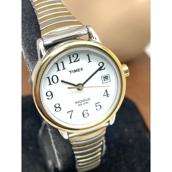Timex Women's Watch TW2V47000 Indiglo Quartz Two Tone White Dial Expansi… - Picture 13 of 14